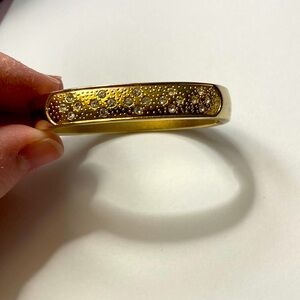 Vintage Gold Tone Rhinestone Bracelet